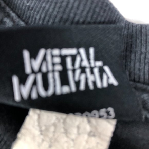 Y2K Metal Mulisha Shirt Mens Small Black & White Big Print Helmet Spell Out Logo - Picture 7 of 13